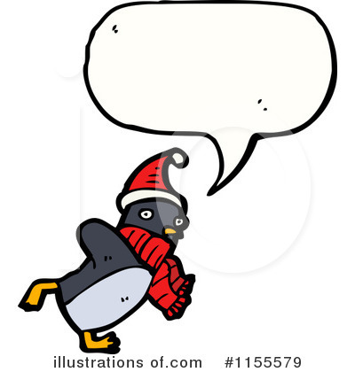 Royalty-Free (RF) Christmas Penguin Clipart Illustration by lineartestpilot - Stock Sample #1155579