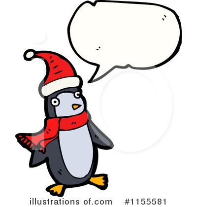 Royalty-Free (RF) Christmas Penguin Clipart Illustration by lineartestpilot - Stock Sample #1155581