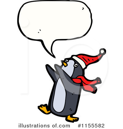 Royalty-Free (RF) Christmas Penguin Clipart Illustration by lineartestpilot - Stock Sample #1155582