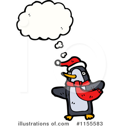 Royalty-Free (RF) Christmas Penguin Clipart Illustration by lineartestpilot - Stock Sample #1155583