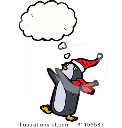 Royalty-Free (RF) Christmas Penguin Clipart Illustration by lineartestpilot - Stock Sample #1155587