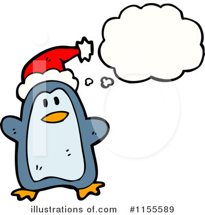 Royalty-Free (RF) Christmas Penguin Clipart Illustration by lineartestpilot - Stock Sample #1155589