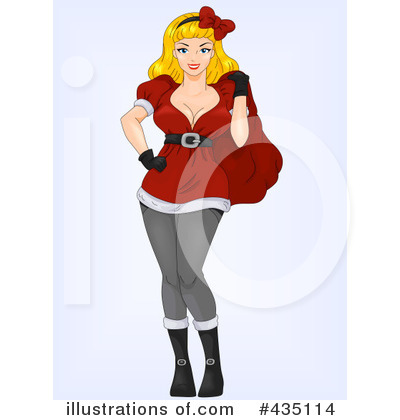 Royalty-Free (RF) Christmas Pinup Clipart Illustration by BNP Design Studio - Stock Sample #435114
