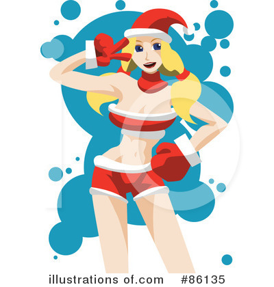 Royalty-Free (RF) Christmas Pinup Clipart Illustration by mayawizard101 - Stock Sample #86135