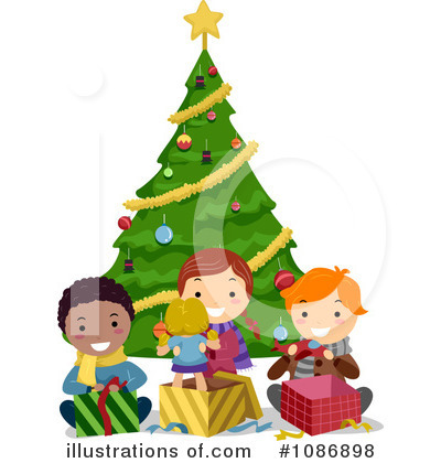 Royalty-Free (RF) Christmas Present Clipart Illustration by BNP Design Studio - Stock Sample #1086898