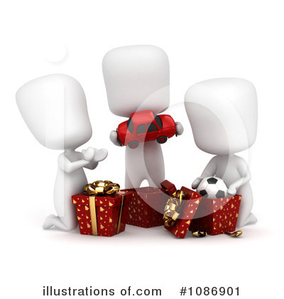 Royalty-Free (RF) Christmas Present Clipart Illustration by BNP Design Studio - Stock Sample #1086901