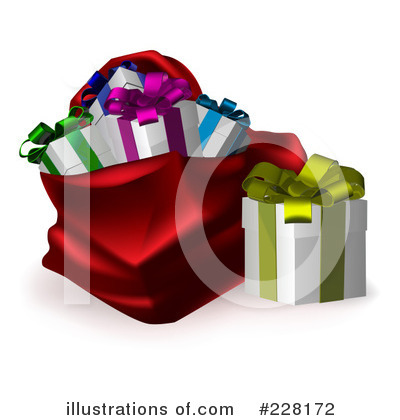 Royalty-Free (RF) Christmas Presents Clipart Illustration by AtStockIllustration - Stock Sample #228172