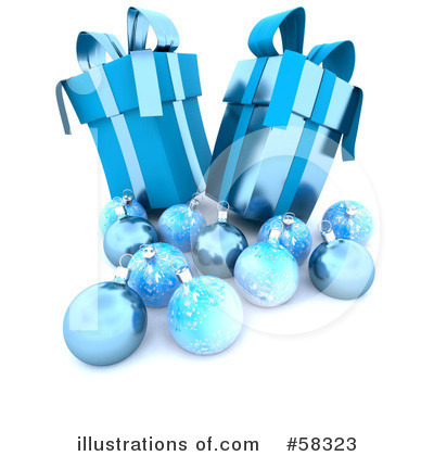 Royalty-Free (RF) Christmas Presents Clipart Illustration by KJ Pargeter - Stock Sample #58323