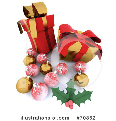 Royalty-Free (RF) Christmas Presents Clipart Illustration by KJ Pargeter - Stock Sample #70862
