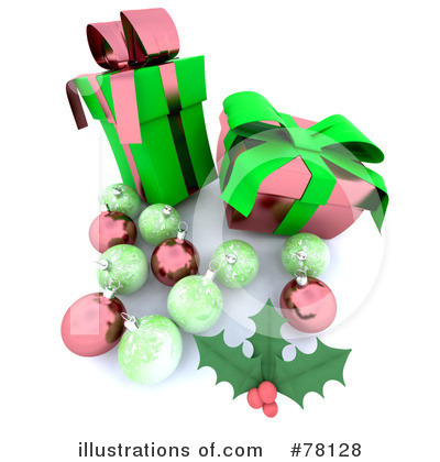 Royalty-Free (RF) Christmas Presents Clipart Illustration by KJ Pargeter - Stock Sample #78128