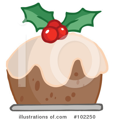 Royalty-Free (RF) Christmas Pudding Clipart Illustration by Hit Toon - Stock Sample #102250