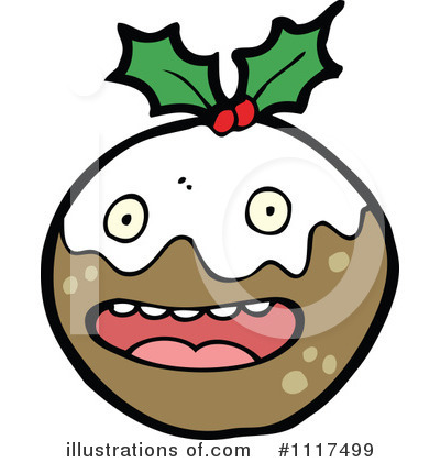 Royalty-Free (RF) Christmas Pudding Clipart Illustration by lineartestpilot - Stock Sample #1117499