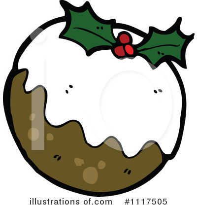 Royalty-Free (RF) Christmas Pudding Clipart Illustration by lineartestpilot - Stock Sample #1117505