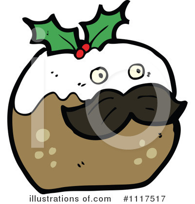Royalty-Free (RF) Christmas Pudding Clipart Illustration by lineartestpilot - Stock Sample #1117517