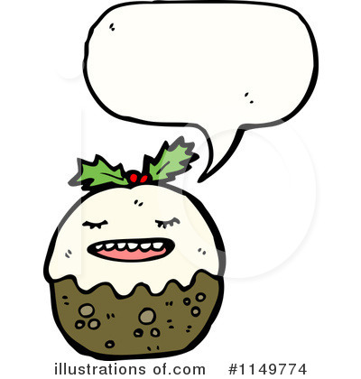 Royalty-Free (RF) Christmas Pudding Clipart Illustration by lineartestpilot - Stock Sample #1149774