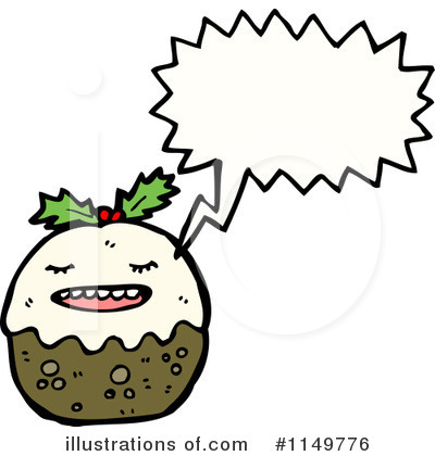 Royalty-Free (RF) Christmas Pudding Clipart Illustration by lineartestpilot - Stock Sample #1149776
