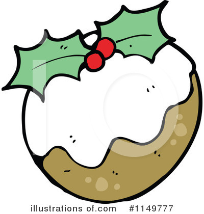 Royalty-Free (RF) Christmas Pudding Clipart Illustration by lineartestpilot - Stock Sample #1149777