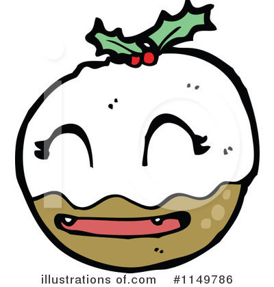 Royalty-Free (RF) Christmas Pudding Clipart Illustration by lineartestpilot - Stock Sample #1149786