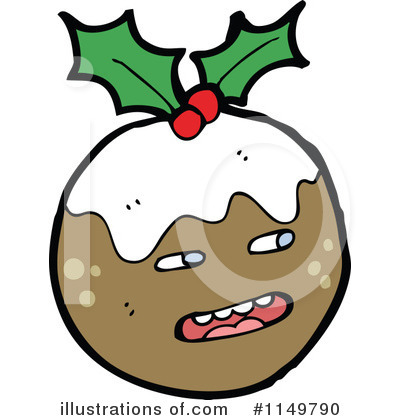 Royalty-Free (RF) Christmas Pudding Clipart Illustration by lineartestpilot - Stock Sample #1149790