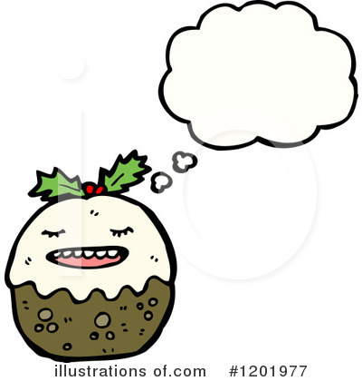 Royalty-Free (RF) Christmas Pudding Clipart Illustration by lineartestpilot - Stock Sample #1201977