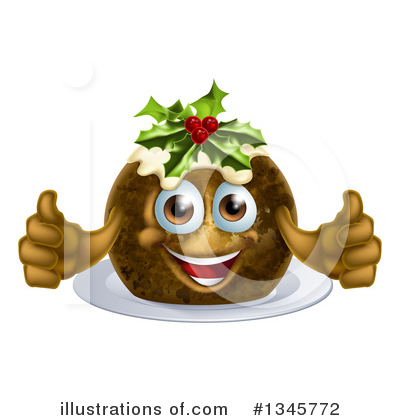 Royalty-Free (RF) Christmas Pudding Clipart Illustration by AtStockIllustration - Stock Sample #1345772