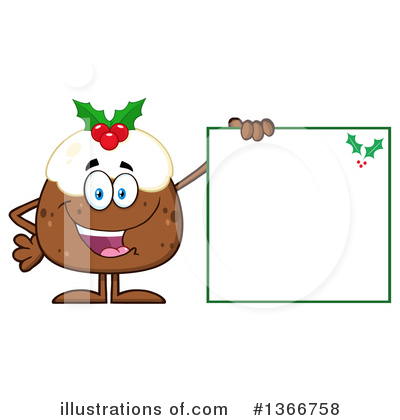 Royalty-Free (RF) Christmas Pudding Clipart Illustration by Hit Toon - Stock Sample #1366758