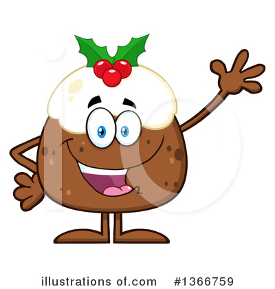Royalty-Free (RF) Christmas Pudding Clipart Illustration by Hit Toon - Stock Sample #1366759