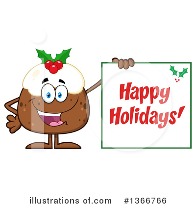 Royalty-Free (RF) Christmas Pudding Clipart Illustration by Hit Toon - Stock Sample #1366766