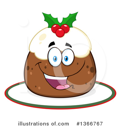 Royalty-Free (RF) Christmas Pudding Clipart Illustration by Hit Toon - Stock Sample #1366767