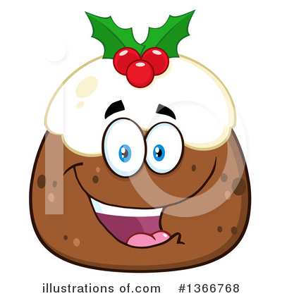 Christmas Pudding Clipart #1366768 by Hit Toon