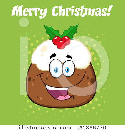 Royalty-Free (RF) Christmas Pudding Clipart Illustration by Hit Toon - Stock Sample #1366770