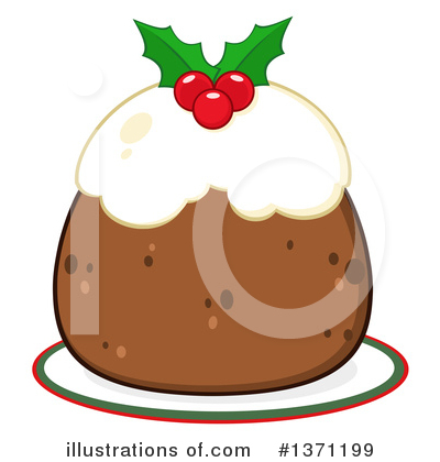Royalty-Free (RF) Christmas Pudding Clipart Illustration by Hit Toon - Stock Sample #1371199