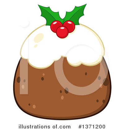 Royalty-Free (RF) Christmas Pudding Clipart Illustration by Hit Toon - Stock Sample #1371200