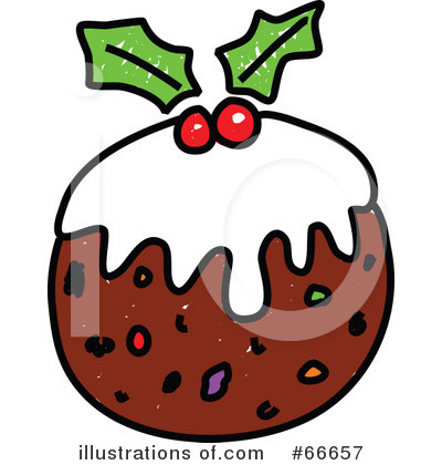 Royalty-Free (RF) Christmas Pudding Clipart Illustration by Prawny - Stock Sample #66657