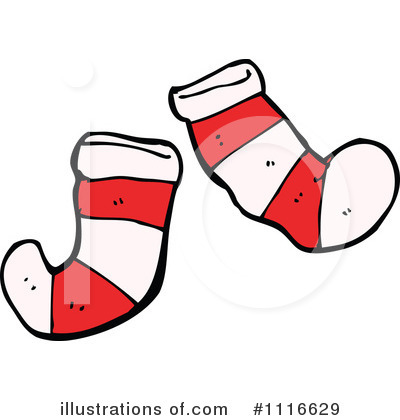 Royalty-Free (RF) Christmas Stocking Clipart Illustration by lineartestpilot - Stock Sample #1116629