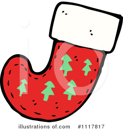 Royalty-Free (RF) Christmas Stocking Clipart Illustration by lineartestpilot - Stock Sample #1117817