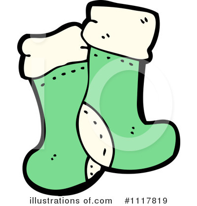 Royalty-Free (RF) Christmas Stocking Clipart Illustration by lineartestpilot - Stock Sample #1117819