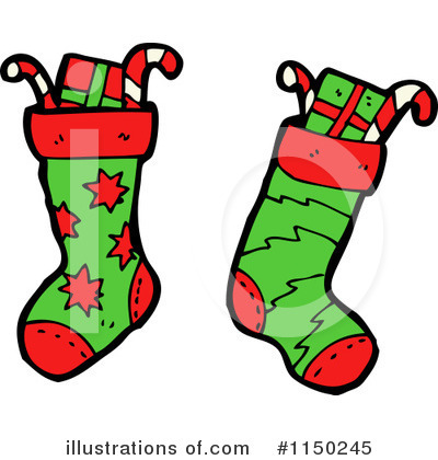 Christmas Stockings Clipart #1150245 by lineartestpilot