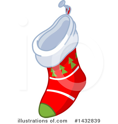 Royalty-Free (RF) Christmas Stocking Clipart Illustration by Pushkin - Stock Sample #1432839