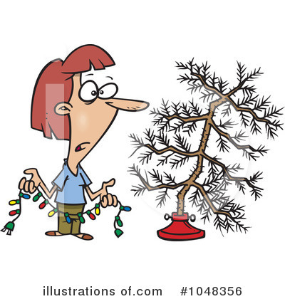 Royalty-Free (RF) Christmas Tree Clipart Illustration by toonaday - Stock Sample #1048356
