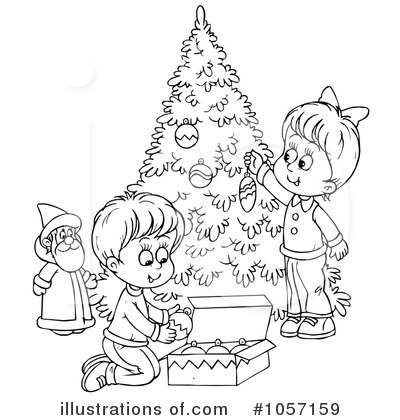 Royalty-Free (RF) Christmas Tree Clipart Illustration by Alex Bannykh - Stock Sample #1057159