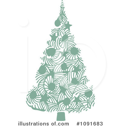 Royalty-Free (RF) Christmas Tree Clipart Illustration by Steve Klinkel - Stock Sample #1091683