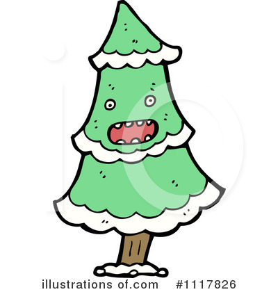 Royalty-Free (RF) Christmas Tree Clipart Illustration by lineartestpilot - Stock Sample #1117826