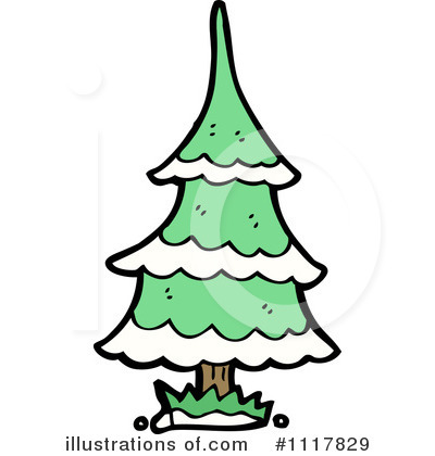 Royalty-Free (RF) Christmas Tree Clipart Illustration by lineartestpilot - Stock Sample #1117829