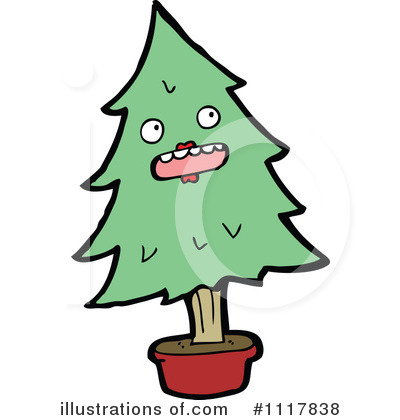 Royalty-Free (RF) Christmas Tree Clipart Illustration by lineartestpilot - Stock Sample #1117838