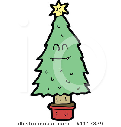 Royalty-Free (RF) Christmas Tree Clipart Illustration by lineartestpilot - Stock Sample #1117839