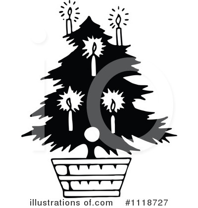 Royalty-Free (RF) Christmas Tree Clipart Illustration by Prawny Vintage - Stock Sample #1118727