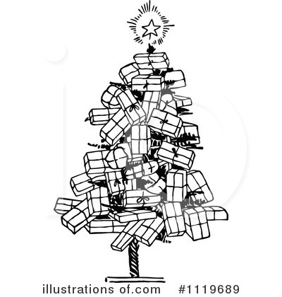 Royalty-Free (RF) Christmas Tree Clipart Illustration by Prawny Vintage - Stock Sample #1119689