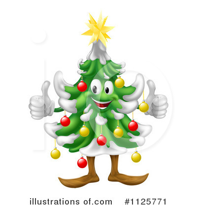 Royalty-Free (RF) Christmas Tree Clipart Illustration by AtStockIllustration - Stock Sample #1125771