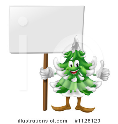 Royalty-Free (RF) Christmas Tree Clipart Illustration by AtStockIllustration - Stock Sample #1128129